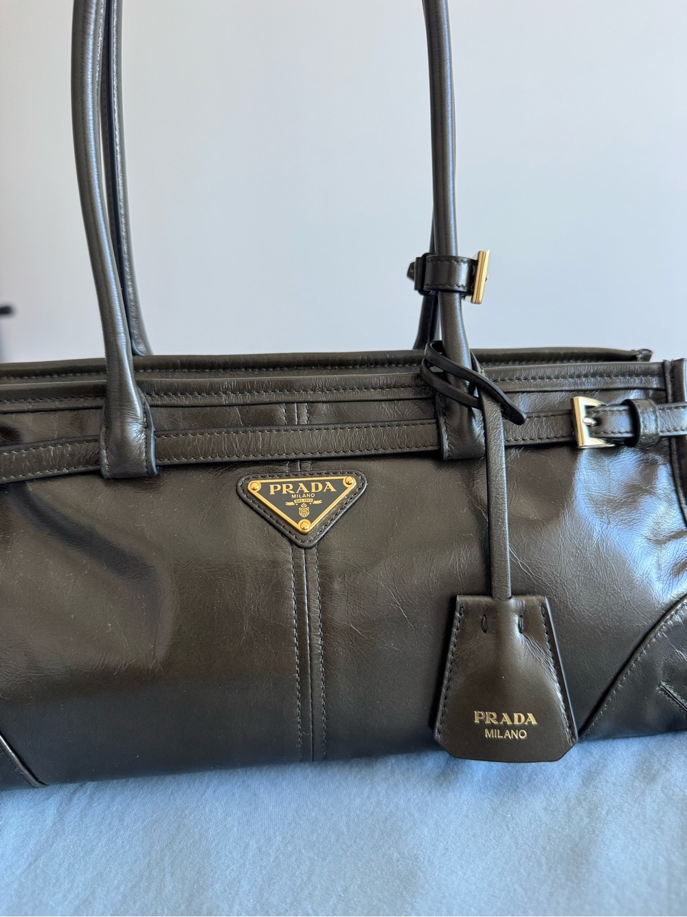 **Brand New with Tags** Prada Medium Bonnie in Forest/Selva, Gold Hardware - Picture 6 of 10